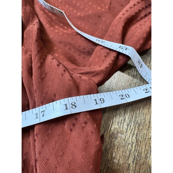 M.M. LaFleur Orange  Wrap Front Blouse Minimalistic Medium - Picture 5 of 5